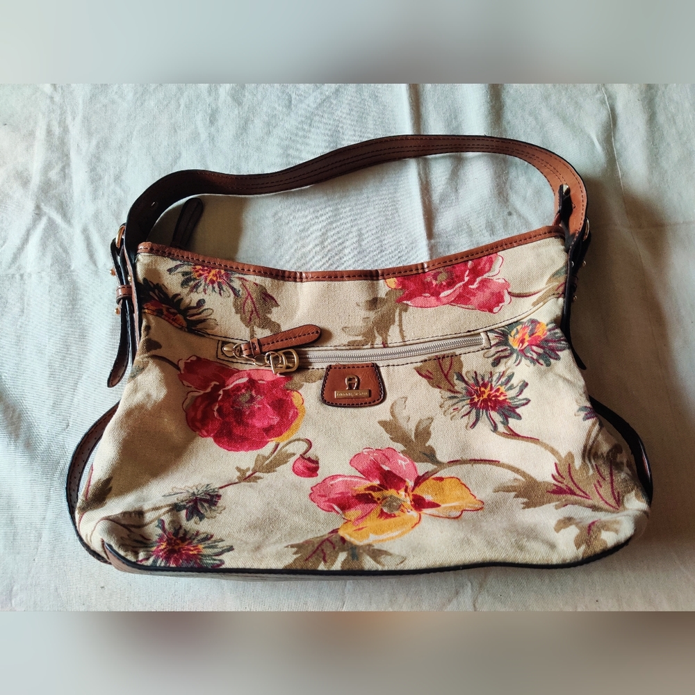 Etienne Aigner Floral Boho Hobo Bag